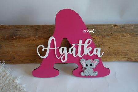 Dřevěné písmeno se jménem