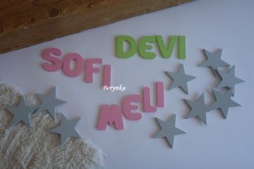 Dřevěná písmenka "jednobarevná"