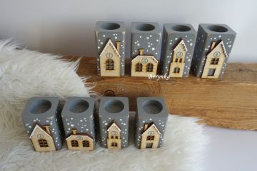 Adventní dřevěné svícny