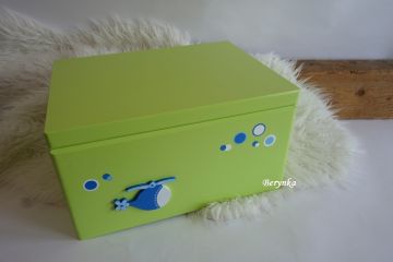 Dřevěná bedýnka s mašinkou - různá provedení