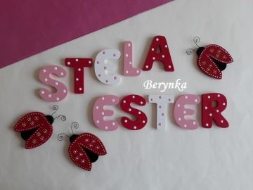 Dřevěná písmenka "puntíkatá"