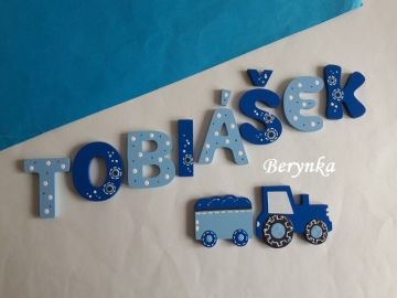 Dřevěná písmenka "puntíkatá"