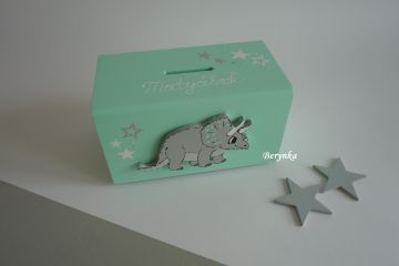 Dřevěná pokladnička - kasička pro děti