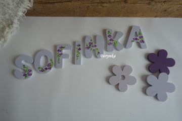 Dřevěná písmenka "růžičky"