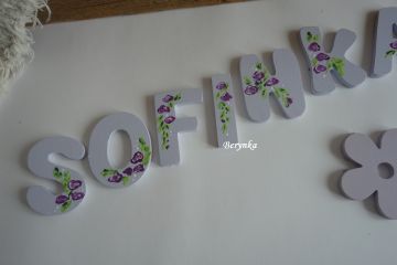 Dřevěná písmenka "růžičky"