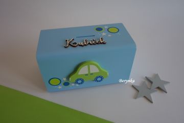 Dřevěná pokladnička - kasička pro děti