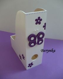 Dřevěný šanon s motýlkem