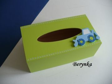 Krabička na kapesníky s bagrem