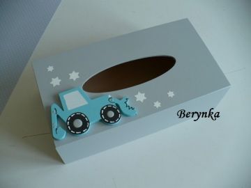 Krabička na kapesníky s bagrem