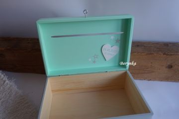 Pokladnička - bedýnka s medvídkem se srdíčkem