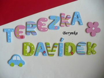 Dřevěná písmenka "ve stylu green gate"