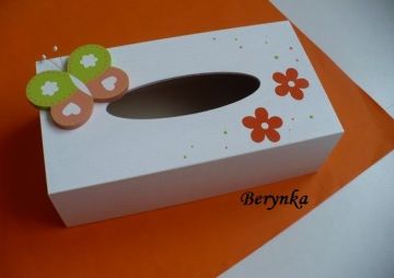 Krabička na kapesníky s motýlkem