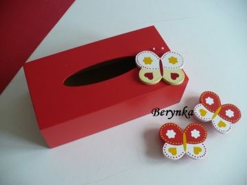 Krabička na kapesníky s motýlkem