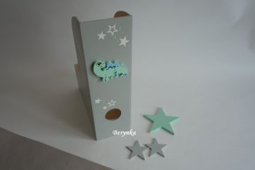 Dřevěný šanon s dinosaurem