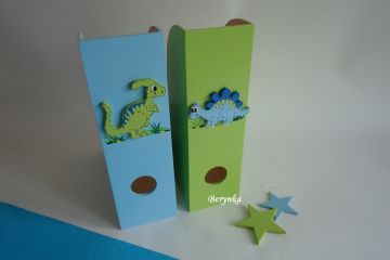 Dřevěný šanon s dinosaurem