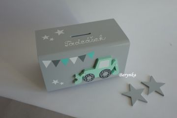 Dřevěná pokladnička pro děti