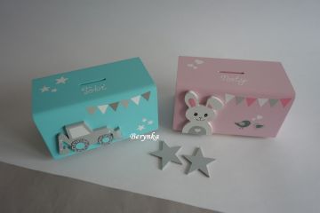 Dřevěná pokladnička pro děti