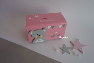 Dřevěná pokladnička pro děti