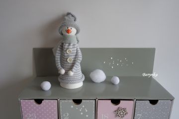 Šperkovnice s adventním kalendářem - v růžové a šedé