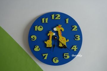 Hodiny se žirafami - kulaté/čtvercové