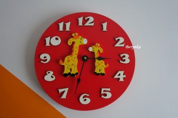 Hodiny se žirafami - kulaté/čtvercové