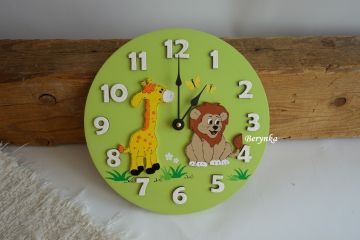 Hodiny se žirafami - kulaté/čtvercové
