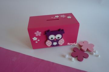 Dřevěná pokladnička - kasička pro děti