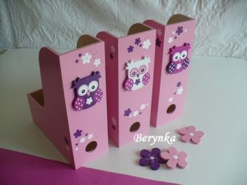 Dřevěný šanon se sovičkou