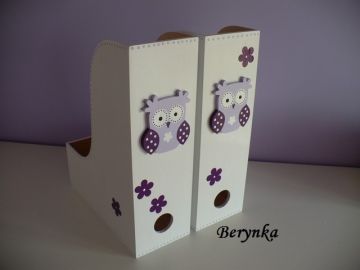 Dřevěný šanon se sovičkou