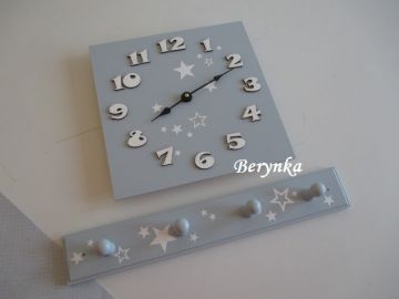 Dřevěné dekorace - žluté s šedou hvězdičkou