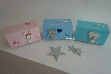 Dřevěná pokladnička se zajíčkem