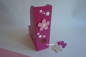 Dřevěný šanon s kytičkou