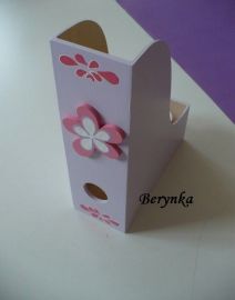 Dřevěný šanon s kytičkou