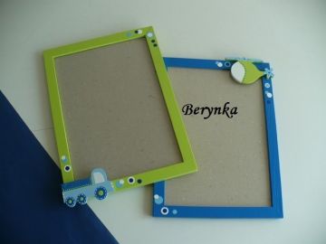 Dřevěné dekorace - modro-zelená - kolečka