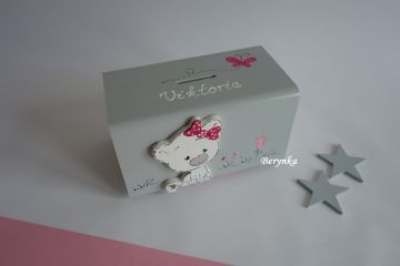 Dřevěná pokladnička pro děti