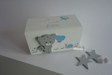 Dřevěná pokladnička - kasička pro děti