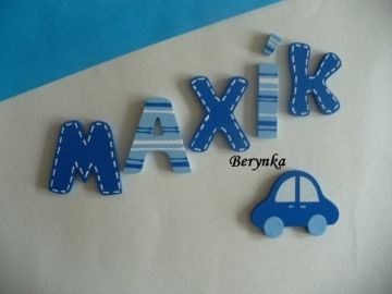 Dřevěná písmenka "s čárkováním"