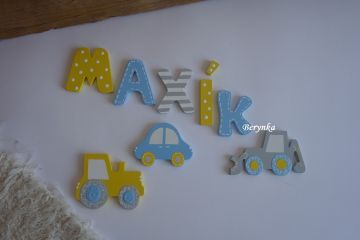 Dřevěná písmenka "s čárkováním"