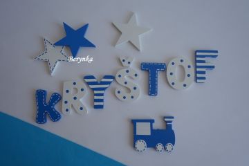 Dřevěná písmenka "s čárkováním"