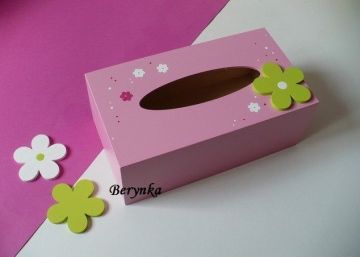 Krabička na kapesníky s kytičkou