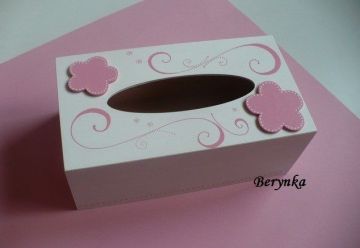 Krabička na kapesníky s kytičkou
