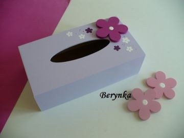 Krabička na kapesníky s kytičkou