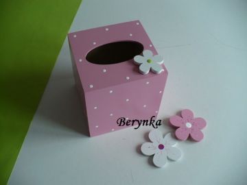 Krabička na kapesníky s kytičkou