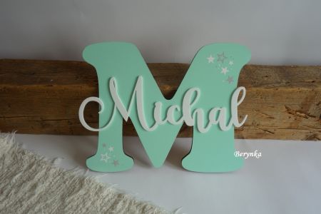 Dřevěné písmeno se jménem