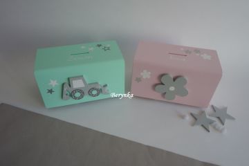 Dřevěná pokladnička pro děti