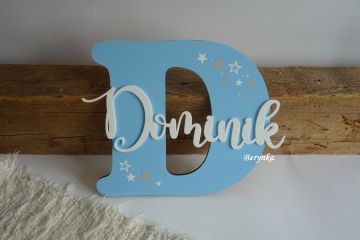 Dřevěné písmeno se jménem