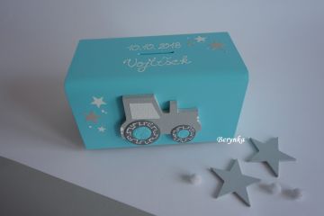 Dřevěná pokladnička - kasička pro děti